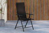 2er Set Gartenstuhl Miro - klappbarer Stuhl in Beige oder Schwarz aus Stahl und Textilene