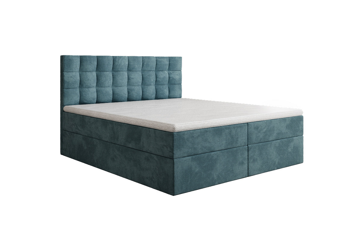 Boxspringbett Como in Cord mit Stauraum