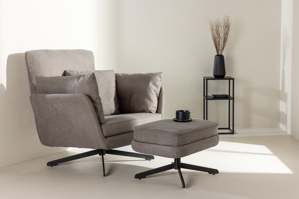 Sessel Porto - Mit Bouclé-Bezug in Grau