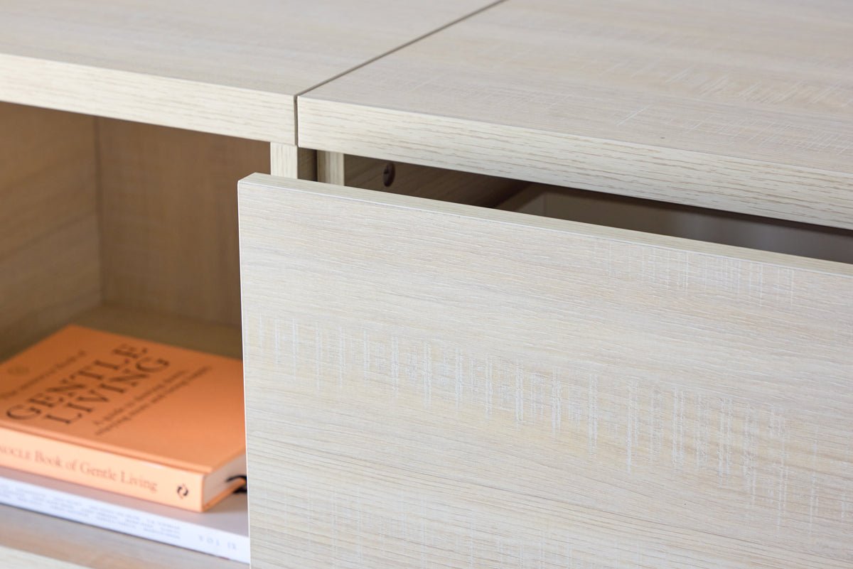 TV-Lowboard Skagen Whitewash – Licht Scandinavisch Ontwerp