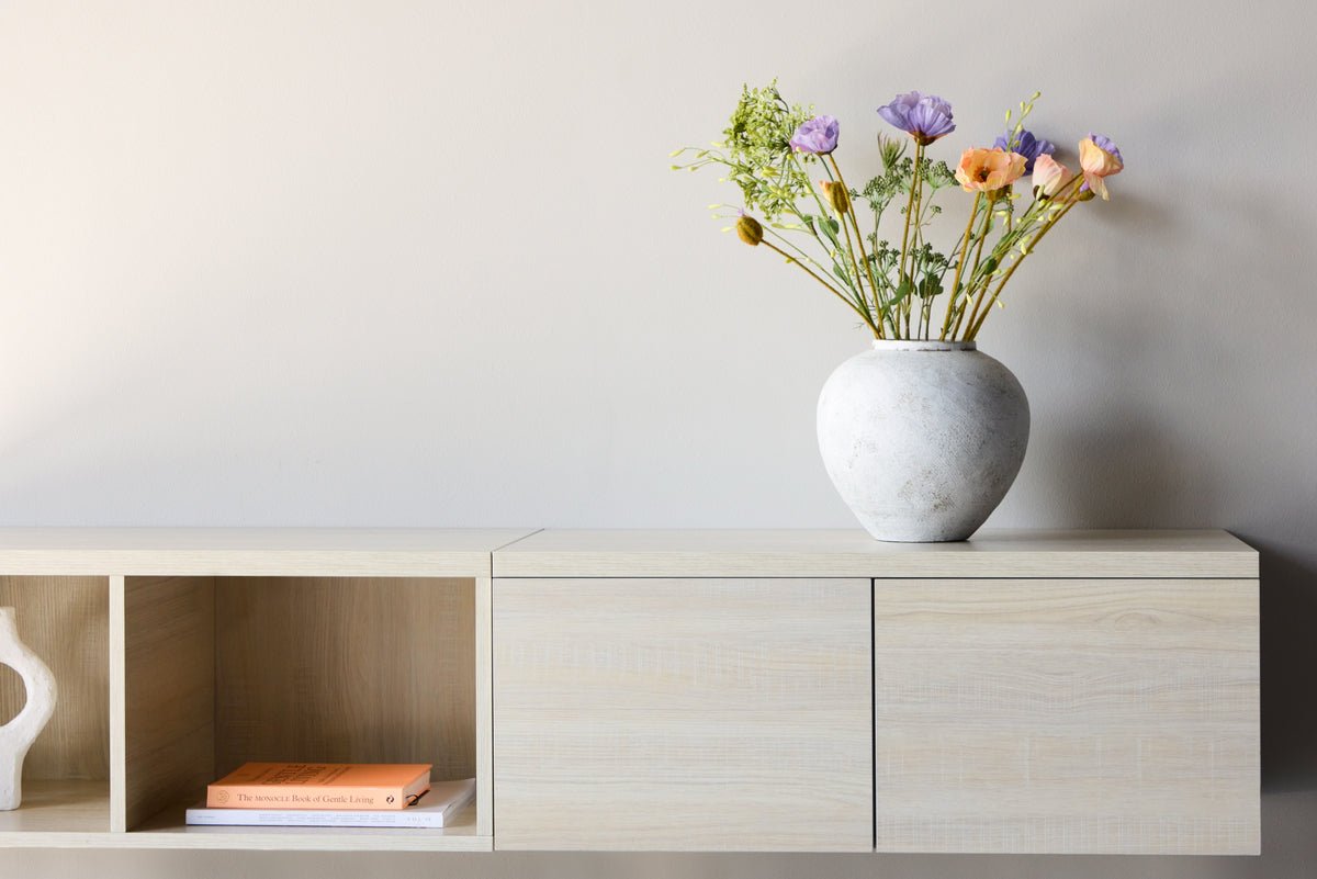 TV-Lowboard Skagen Whitewash – Licht Scandinavisch Ontwerp