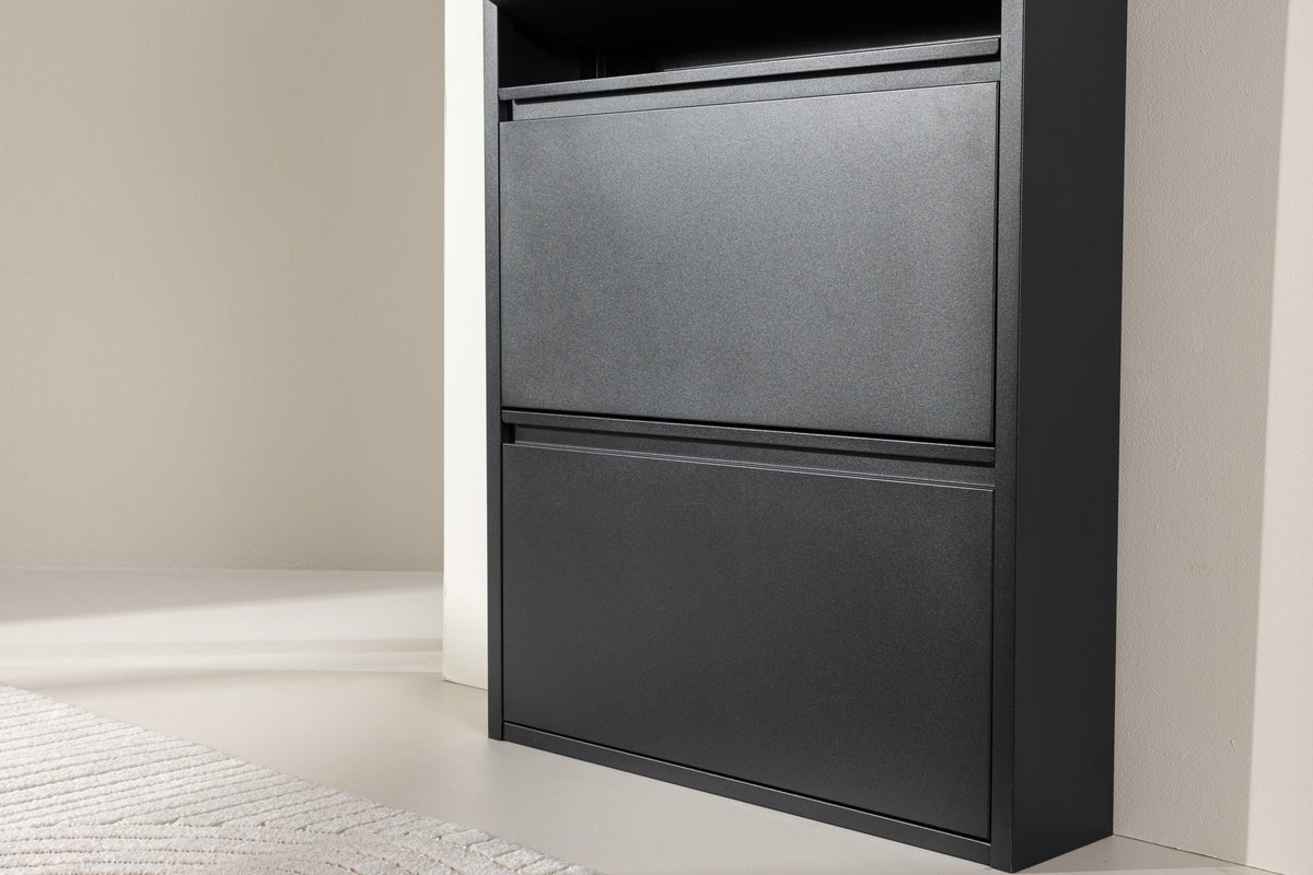 Étagère à chaussures Arvani – Noir, Moderne Minimaliste