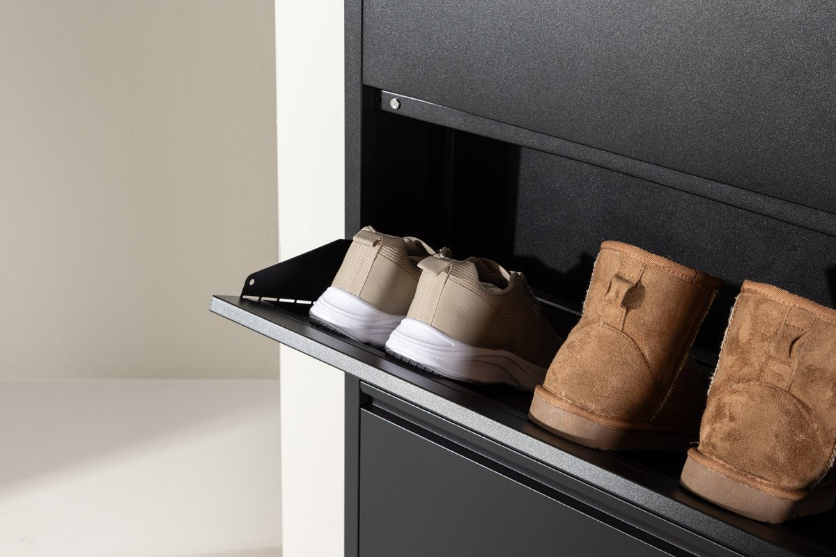 Étagère à chaussures Arvani – Noir, Moderne Minimaliste