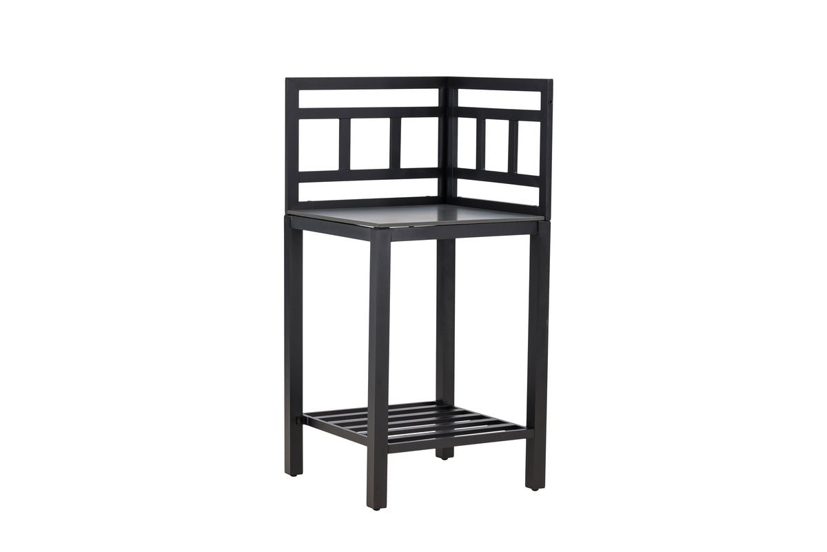 Table d'appoint de jardin Vani – Module de cuisine extérieure avec plan de travail en pierre