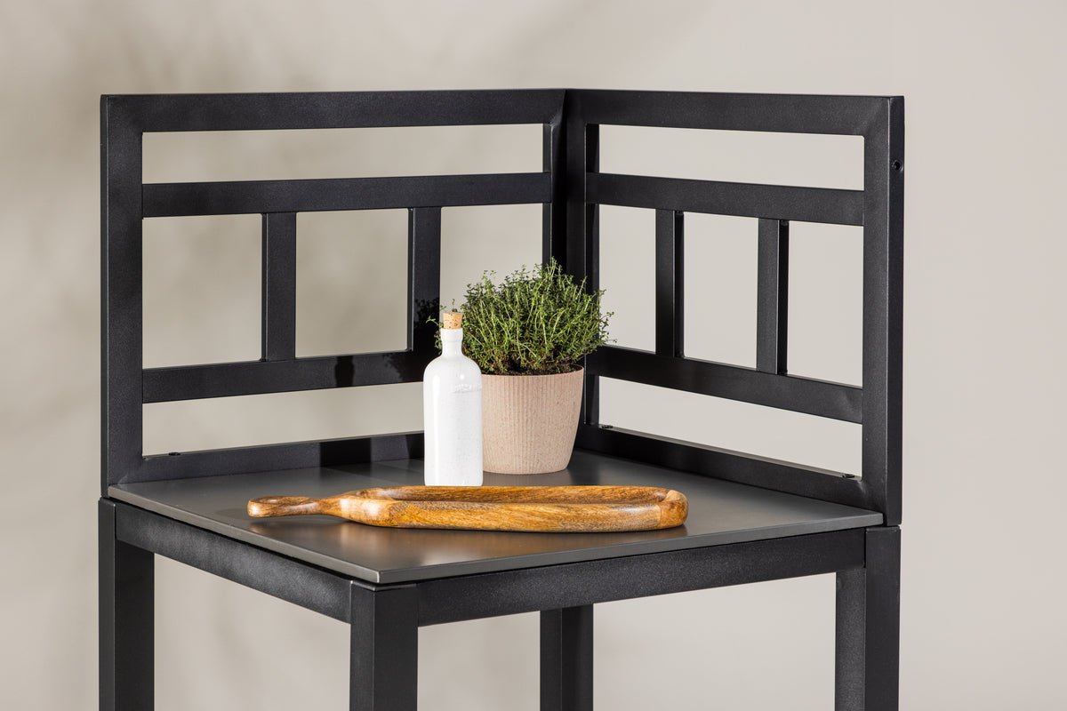 Table d'appoint de jardin Vani – Module de cuisine extérieure avec plan de travail en pierre