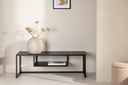 Designer TV-Lowboard Arvigo – Beige/Zwart, mat, van staal