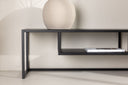 Designer TV-Lowboard Arvigo – Beige/Zwart, mat, van staal