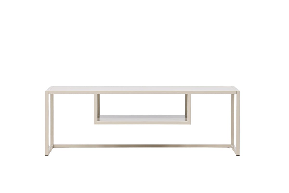 Designer TV-Lowboard Arvigo – Beige/Zwart, mat, van staal