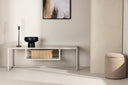 Designer TV-Lowboard Arvigo – Beige/Zwart, mat, van staal