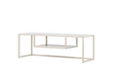 Designer TV-Lowboard Arvigo – Beige/Zwart, mat, van staal
