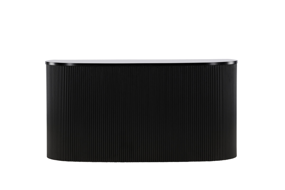 Bijzettafel Silva – in Zwart met groefpatroon