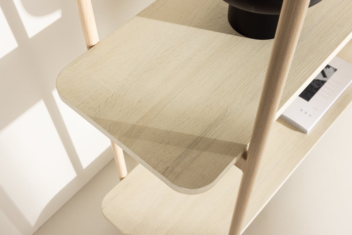 Étagère Heim – Étagère à 3 niveaux en blanc cérusé