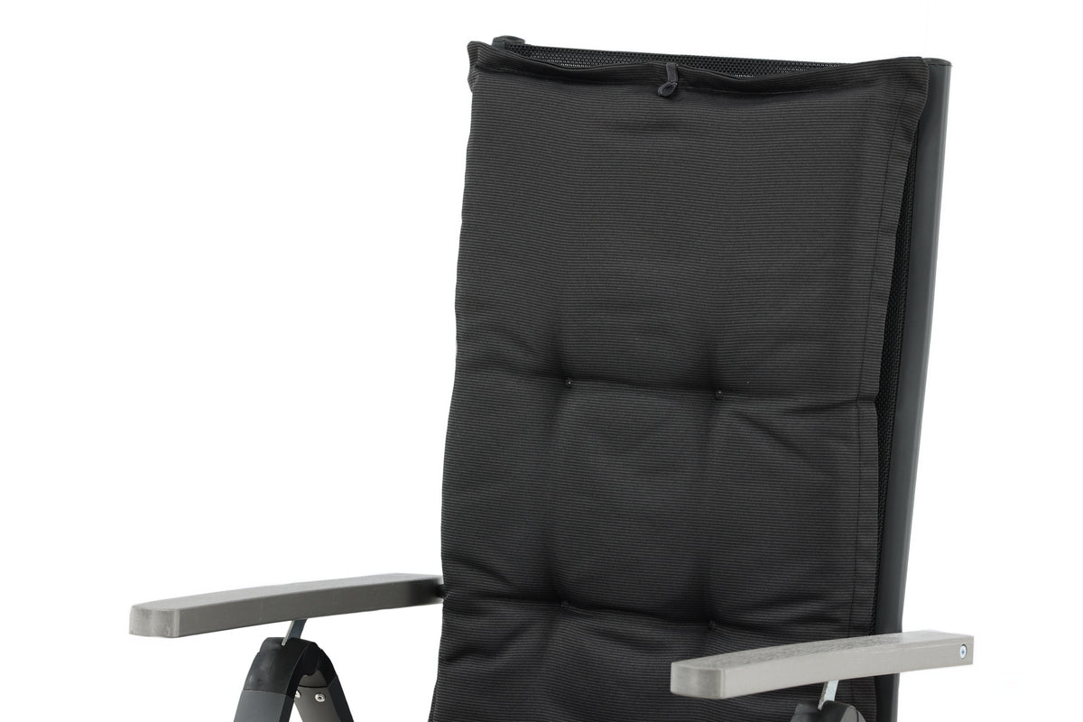 Set de 6 - Coussins de chaise de jardin Siena en polyester, disponibles en 4 couleurs