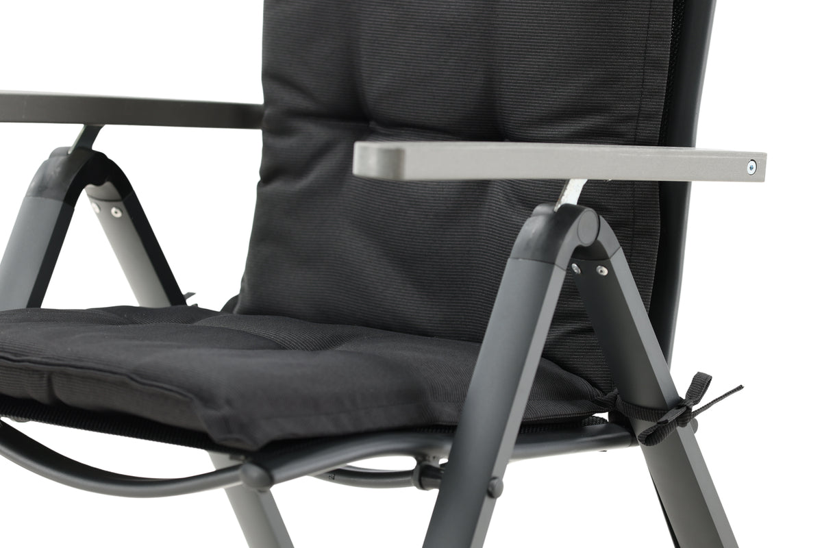 Set de 6 - Coussins de chaise de jardin Siena en polyester, disponibles en 4 couleurs