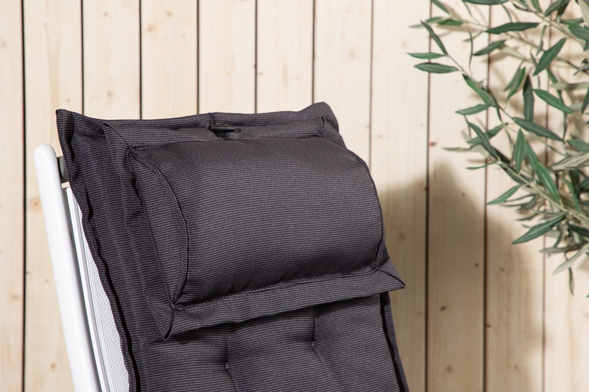 Set de 6 - Coussins de chaise de jardin Siena en polyester, disponibles en 4 couleurs