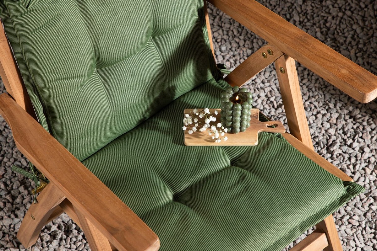 Set de 6 - Coussins de chaise de jardin Siena en polyester, disponibles en 4 couleurs