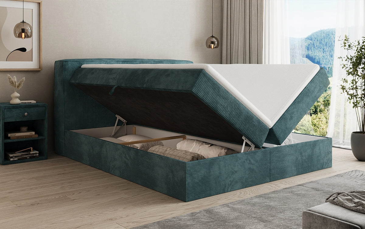 Boxspringbett Marea in Cord mit Stauraum