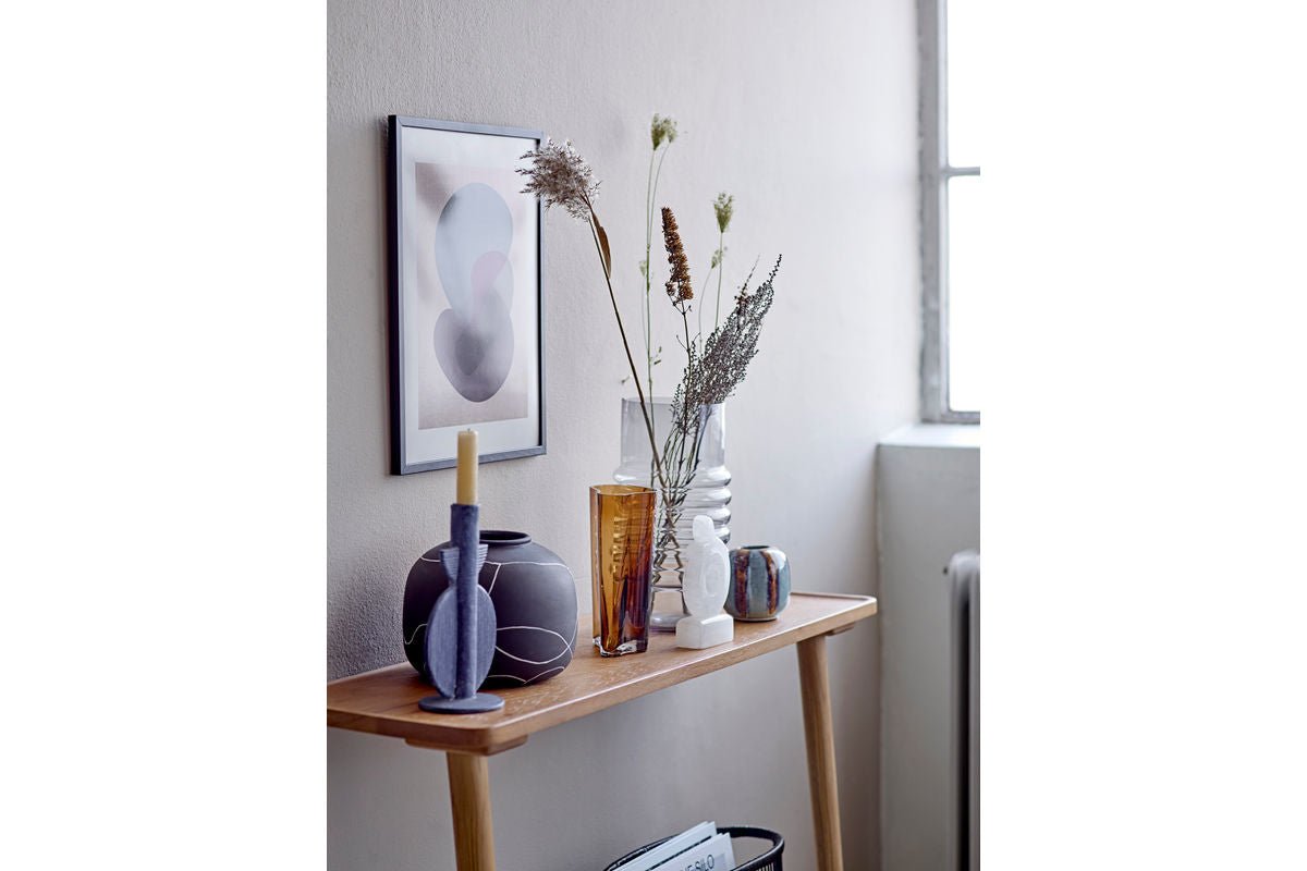 Vase décoratif « Virela » – Terre cuite noire