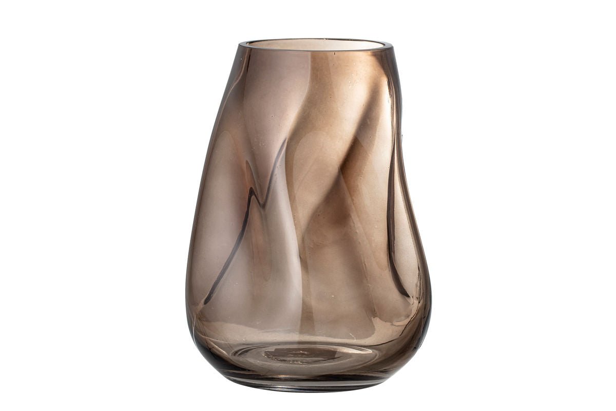 Vaas "Nirvana" - bruine decoratieve vaas van glas