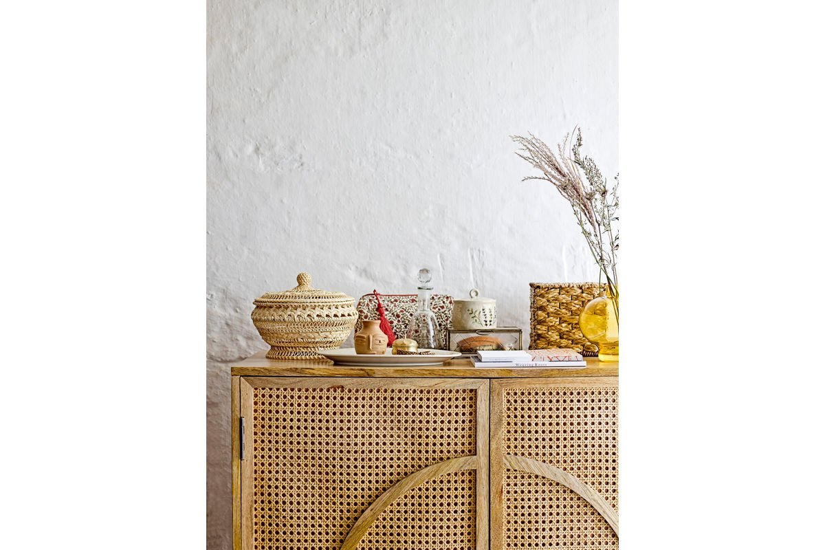 Plateau de service Avelis - en grès - motif floral