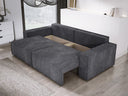 Designer Sofa Velanova 3-zits Ribstof met slaap- en klapfunctie