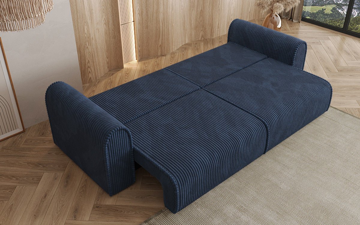 Designer Sofa Big Buddy 3 Sitzer mit Schlaffunktion und Stauraum in Breitcord