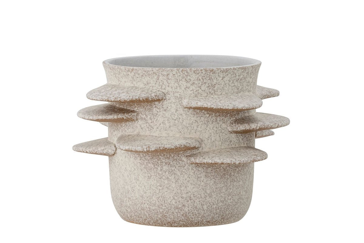 Pot de fleurs Noto – Design sculptural en ton naturel clair