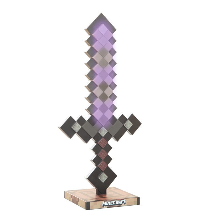 Minecraft LED-tafellamp „Netherite Zwaard“ – met accu & kleurwissel