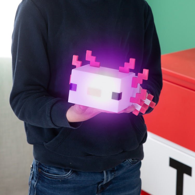 Lampe de table LED Minecraft « Axolotl » – avec batterie et USB-C