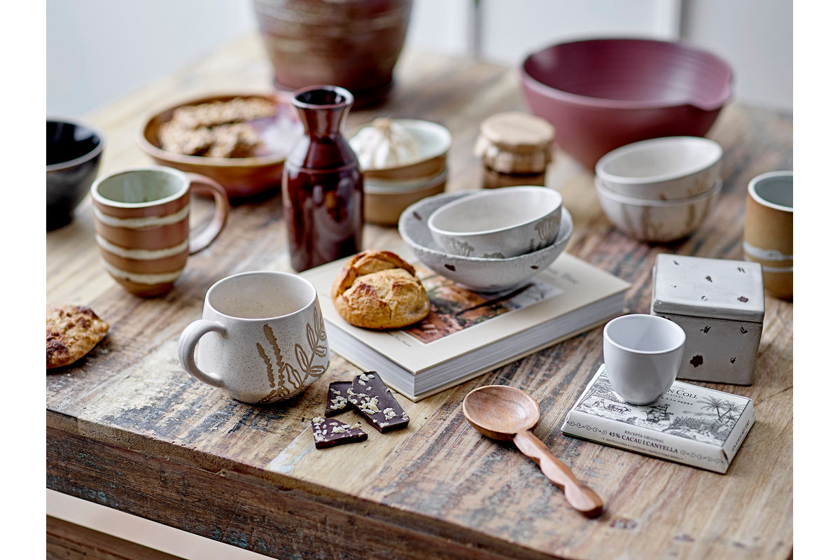 Ensemble de bols Florina – Grès avec décor floral (3 pièces)