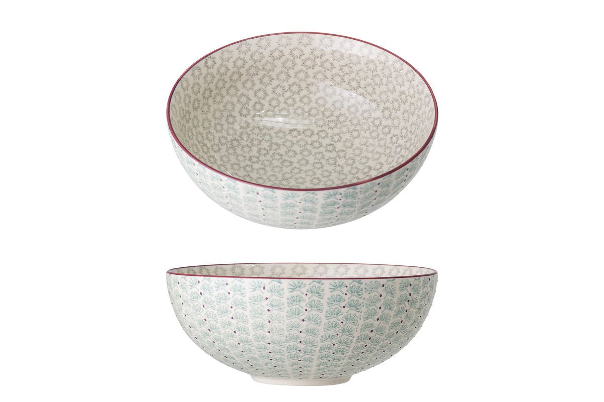 Bol Livia – Grès avec motif décoratif en vert