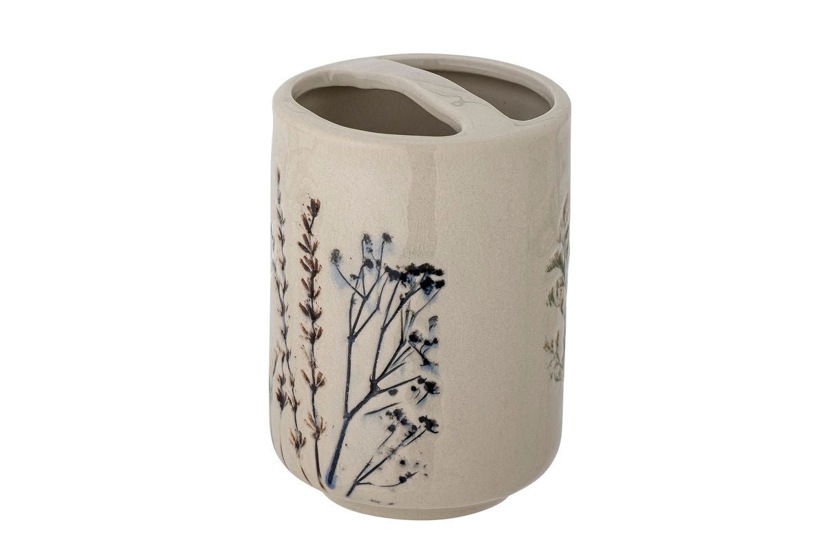 Zeepdispenser-set Klem – steengoed met gekraakte glazuur (set van 2)