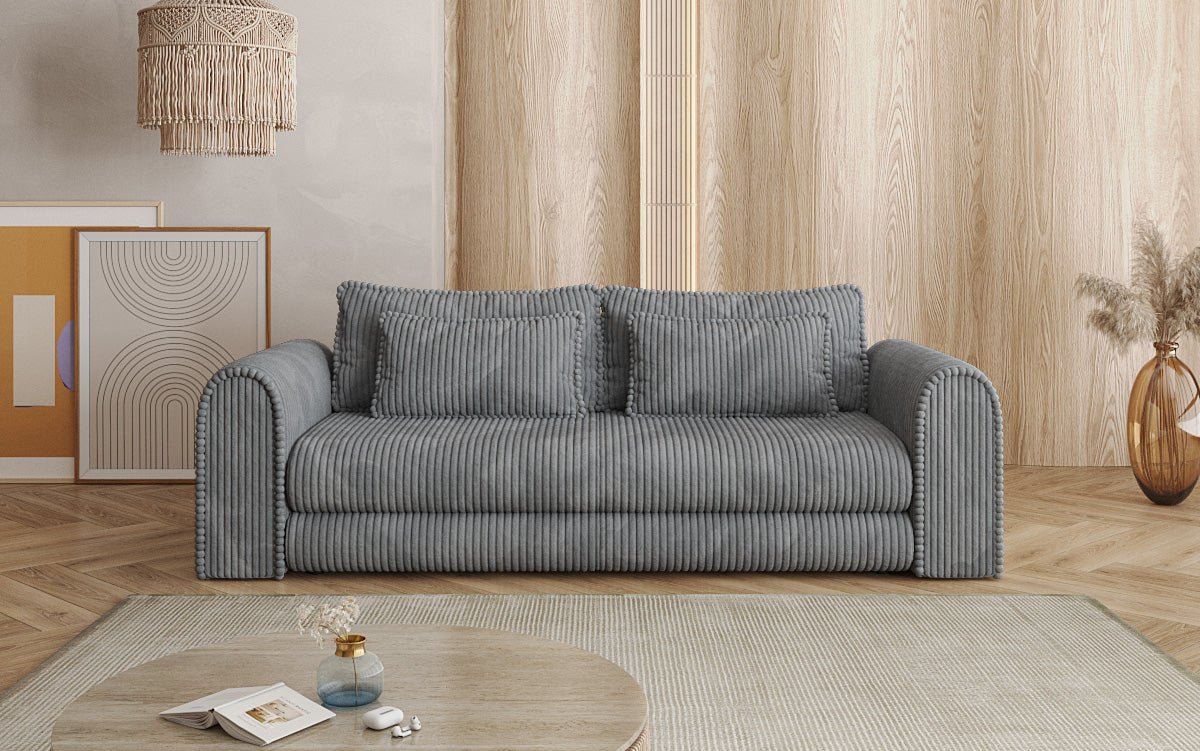 Designbank Lil Buddy 3-zits met slaapfunctie en opbergruimte in breedcorduroy