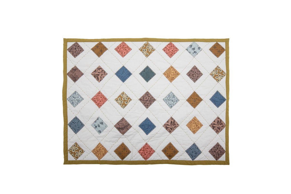 Kinder-Quilt „Liora“ – Bunte Baumwolldecke