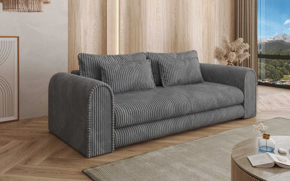 Designbank Lil Buddy 3-zits met slaapfunctie en opbergruimte in breedcorduroy