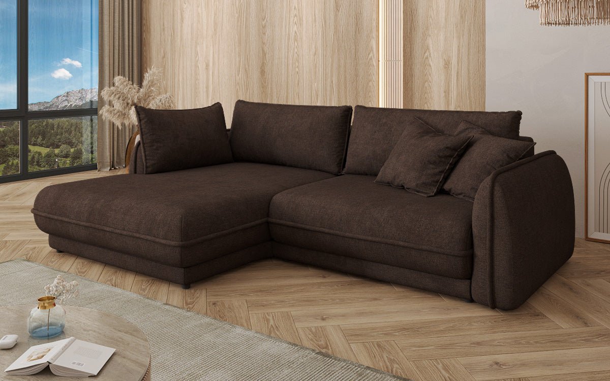 Canapé design Mojave II Tissu avec fonction couchage et rangement