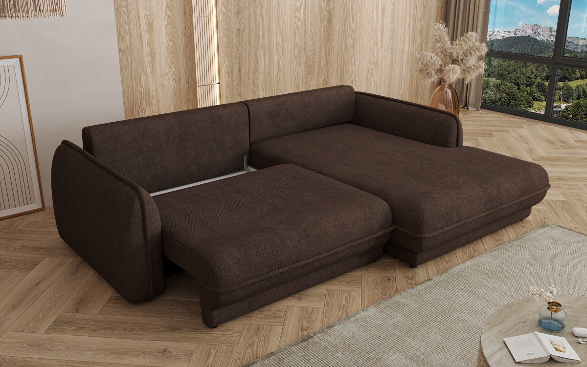 Canapé design Mojave II Tissu avec fonction couchage et rangement