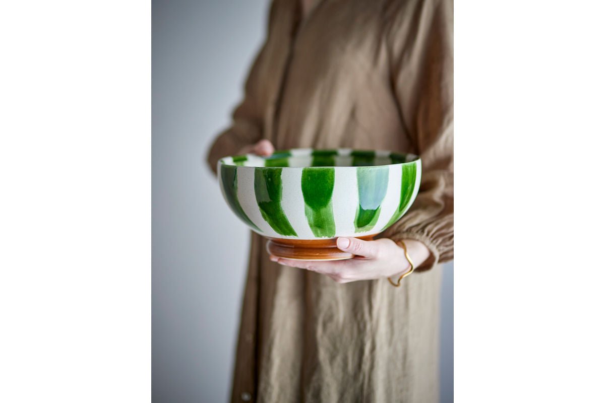 Bol Amara – faïence peinte à la main avec motif à rayures