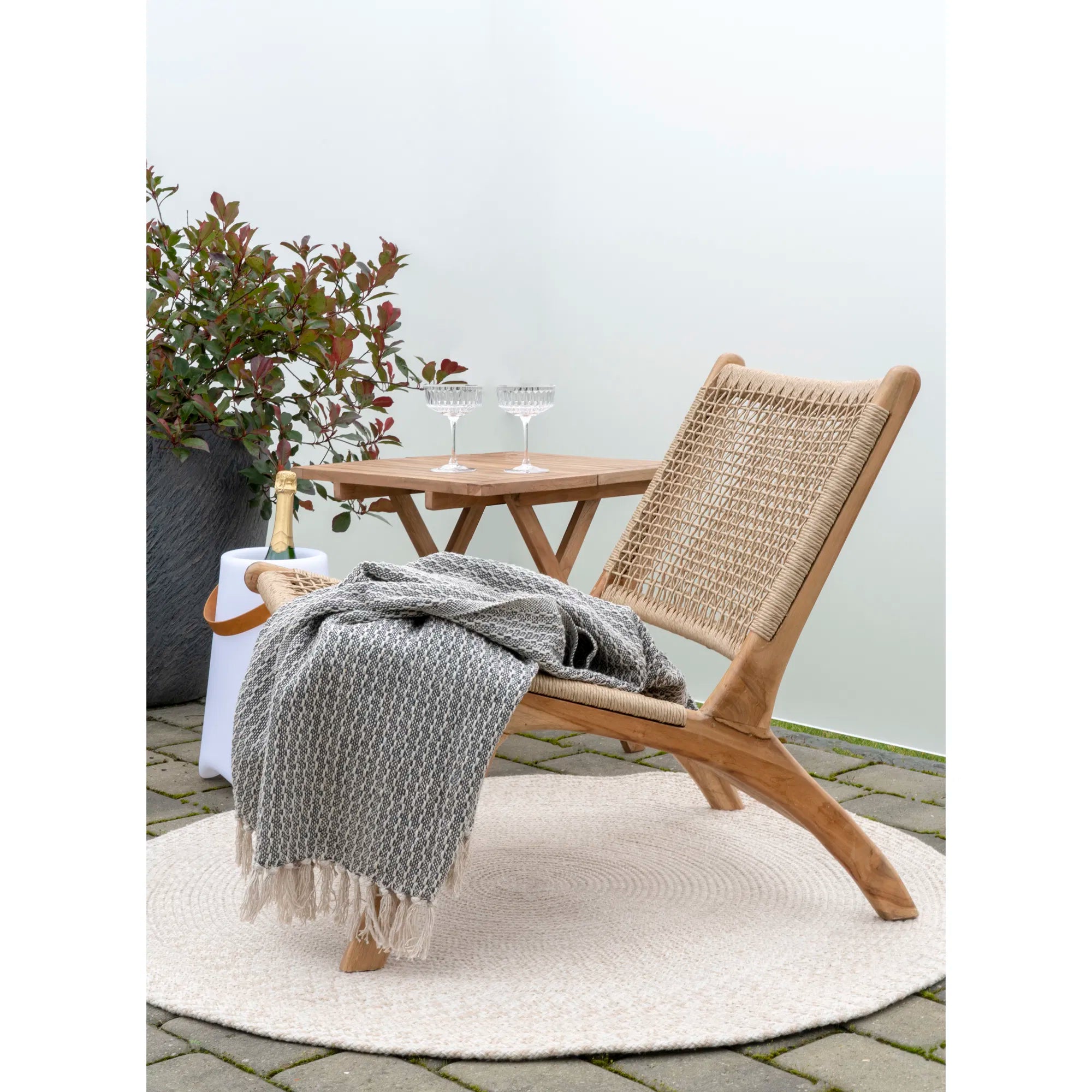 Tapis d'extérieur rond Salina ø120 cm