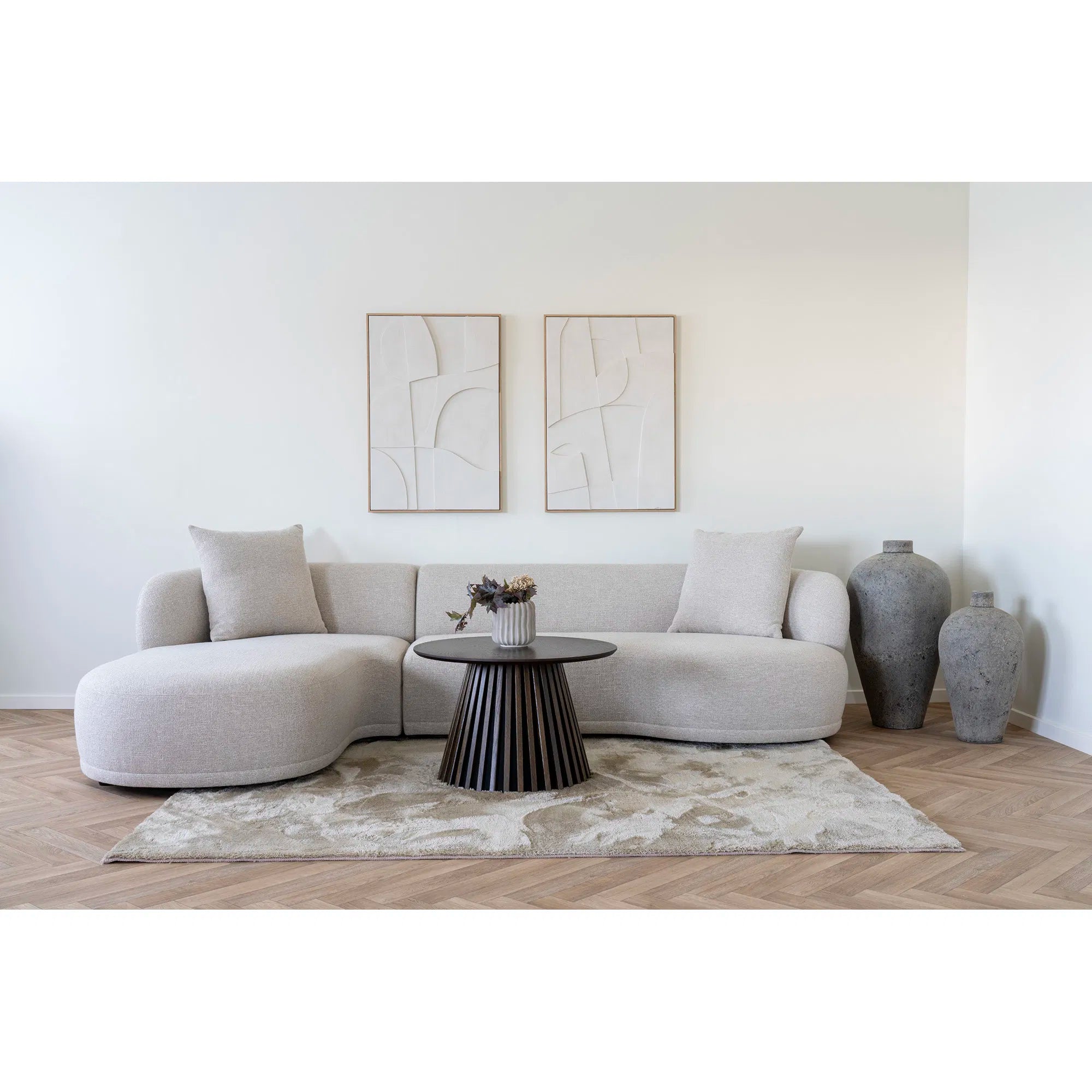 Vloerkleed Velano – Modern hoogpolig vloerkleed in Zand of Groen, 160x230 cm
