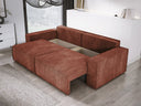 Designer Sofa Velanova 3-zits Ribstof met slaap- en klapfunctie