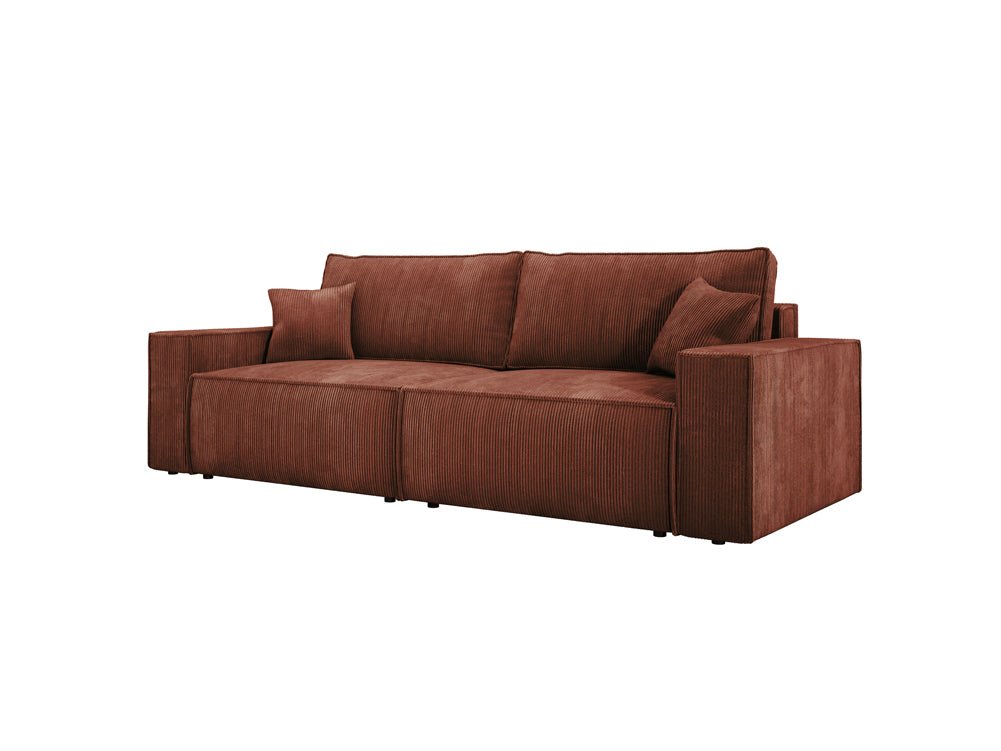 Canapé designer Velanova 3 places Côtelé avec fonction couchage et rabattable