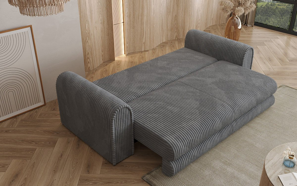 Designbank Lil Buddy 3-zits met slaapfunctie en opbergruimte in breedcorduroy