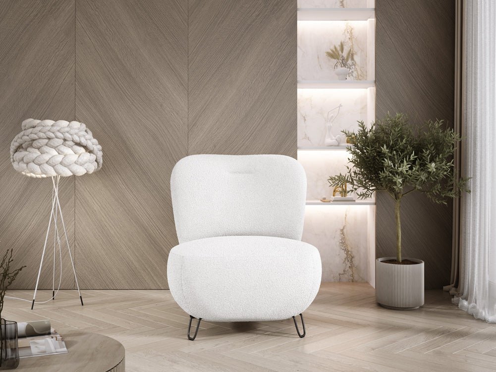 Design Fauteuil Tokyo in Bouclé