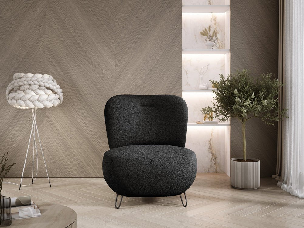 Design Fauteuil Tokyo in Bouclé