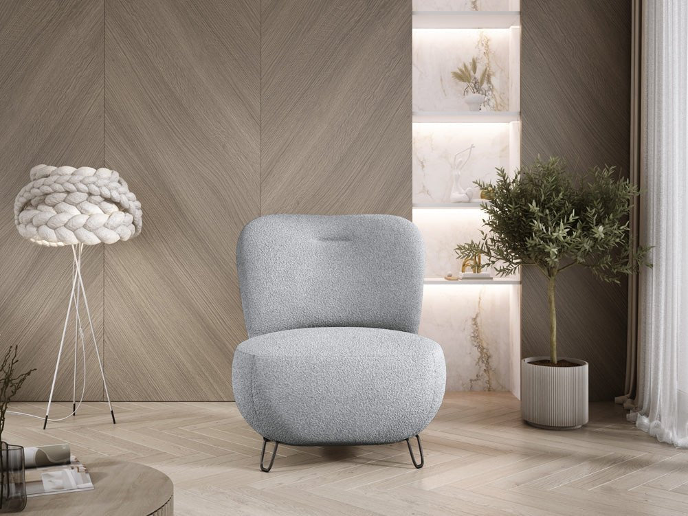 Design Fauteuil Tokyo in Bouclé