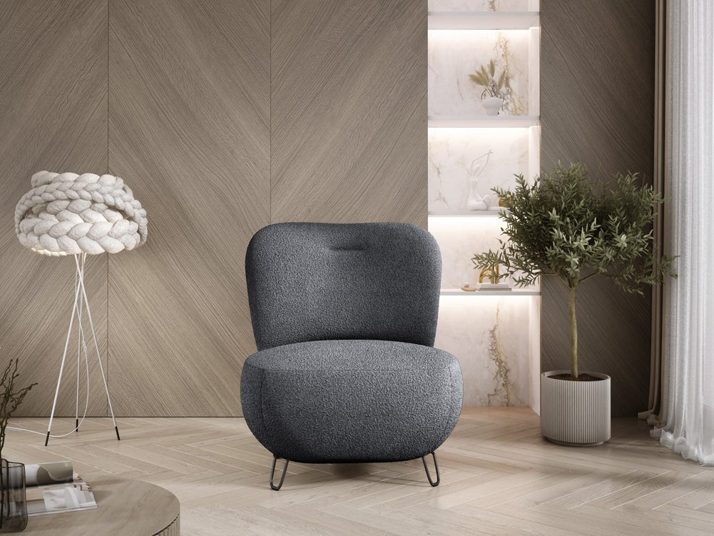 Design Fauteuil Tokyo in Bouclé