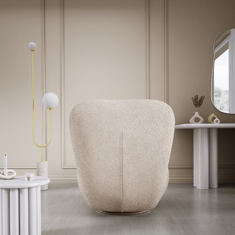 Designer fauteuil Kyoto 360° draaifunctie in Bouclé