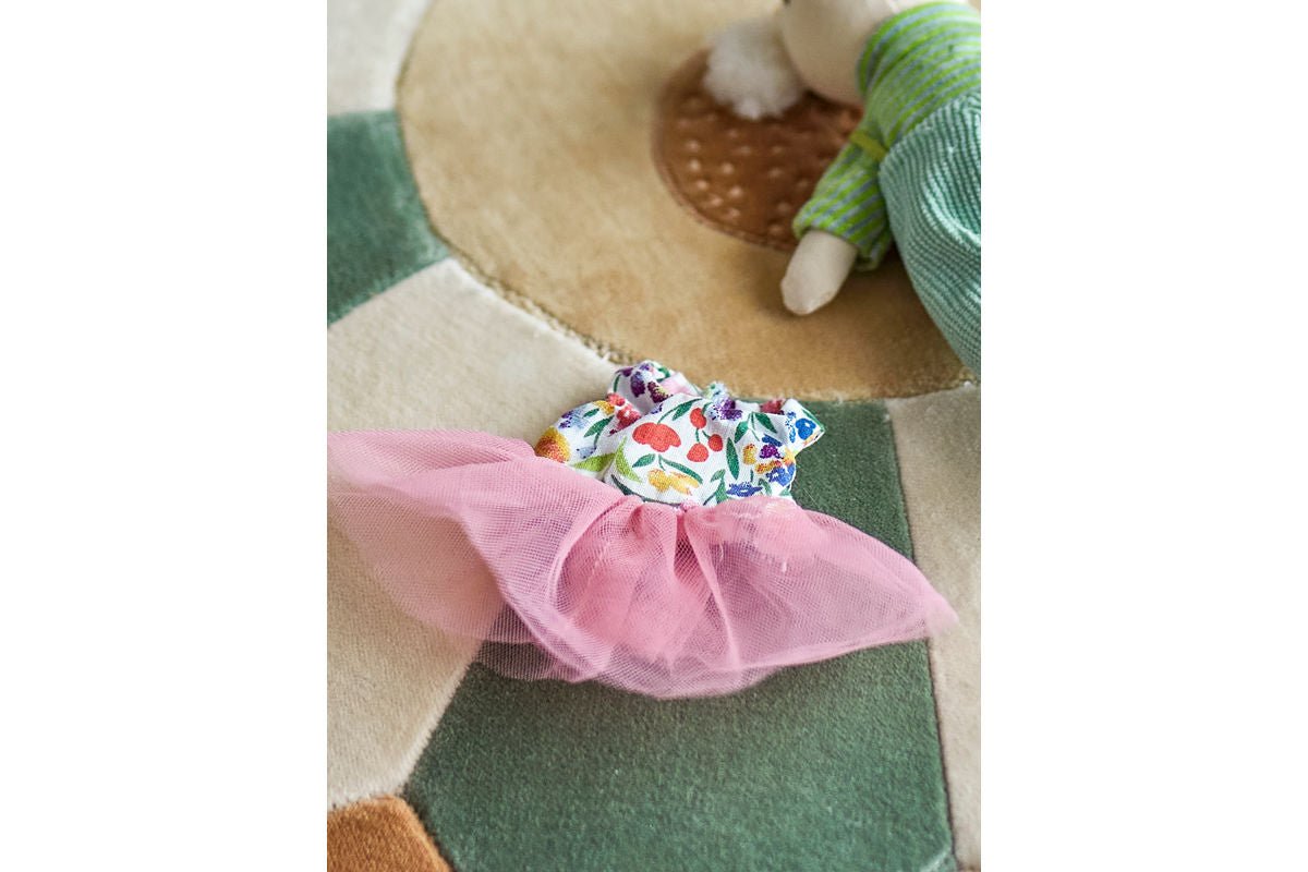 Stoffpuppe „Mia“ mit Koffer – Buntes Spielset aus Polyester