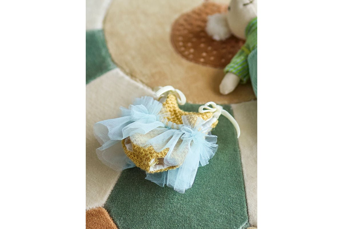 Stoffpuppe „Mia“ mit Koffer – Buntes Spielset aus Polyester